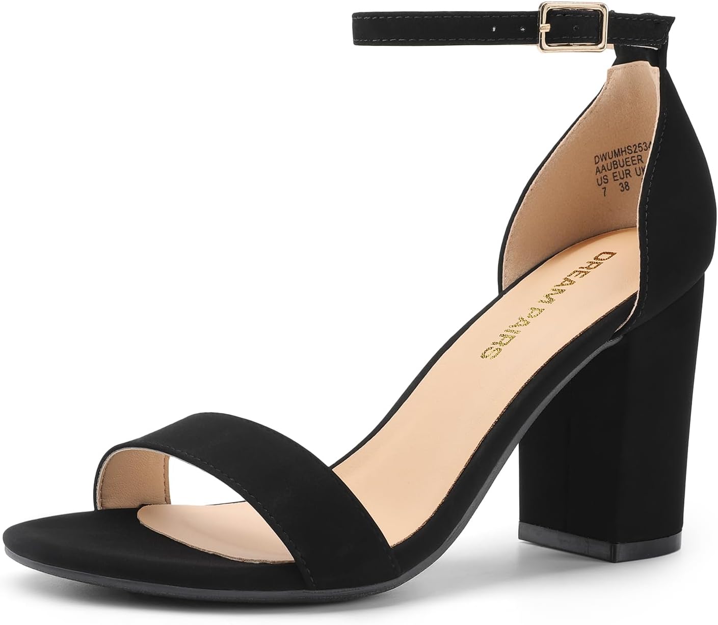 DREAM PAIRS Chunky Block Heel Open Toe Ankle Strap Sandals