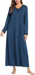 Ekouaer Women's Long Sleeve Nightgown for Comfort and Style
