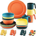 Kyraton Plastic Dinnerware Set of 20 Pieces - Lightweight Unbreakable