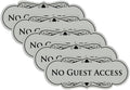 No Guest Access Wall or Door Sign - Lt Gray Large (5 Pack)