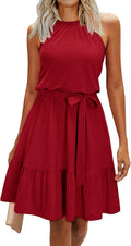 Newshows Women's Chic Halter Dress for Summer and Wedding Celebrations