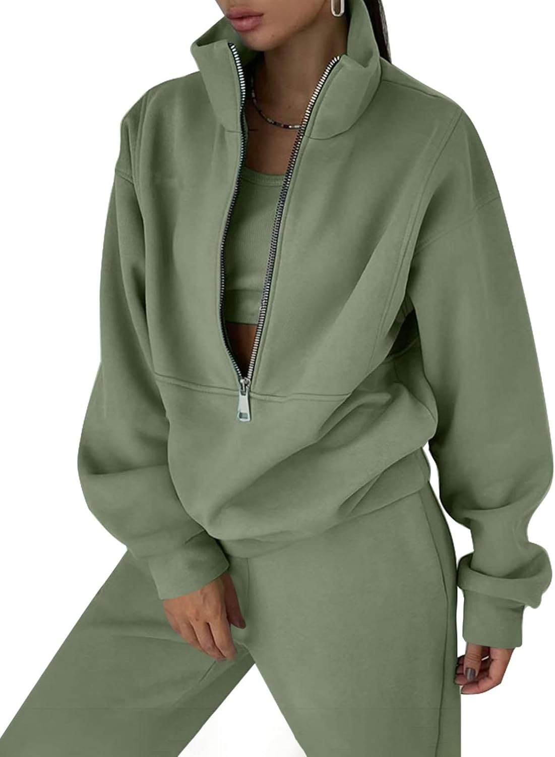 Kissonic Womens Fleece 2 Piece Outfits for Casual Comfort