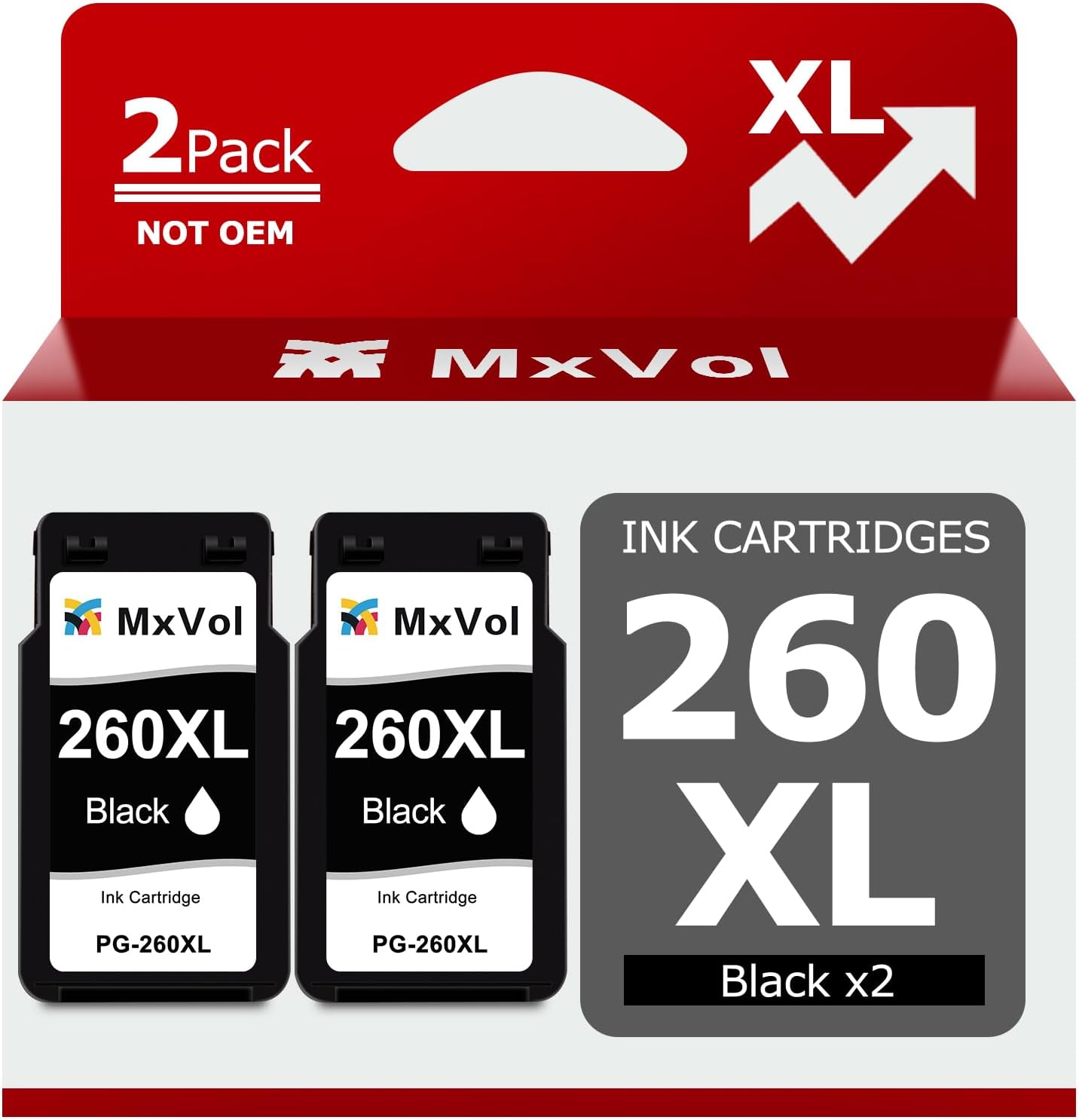 260XL Black Ink Cartridge Compatible for Canon Printers