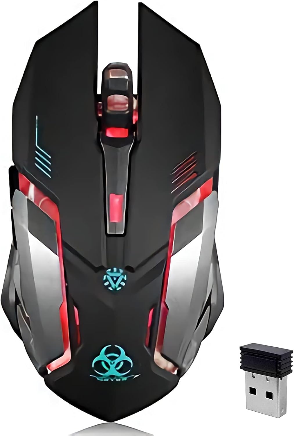 VEGCOO C8 Wireless Gaming Mouse: Silent Click, Colorful Lights, Rechargeable