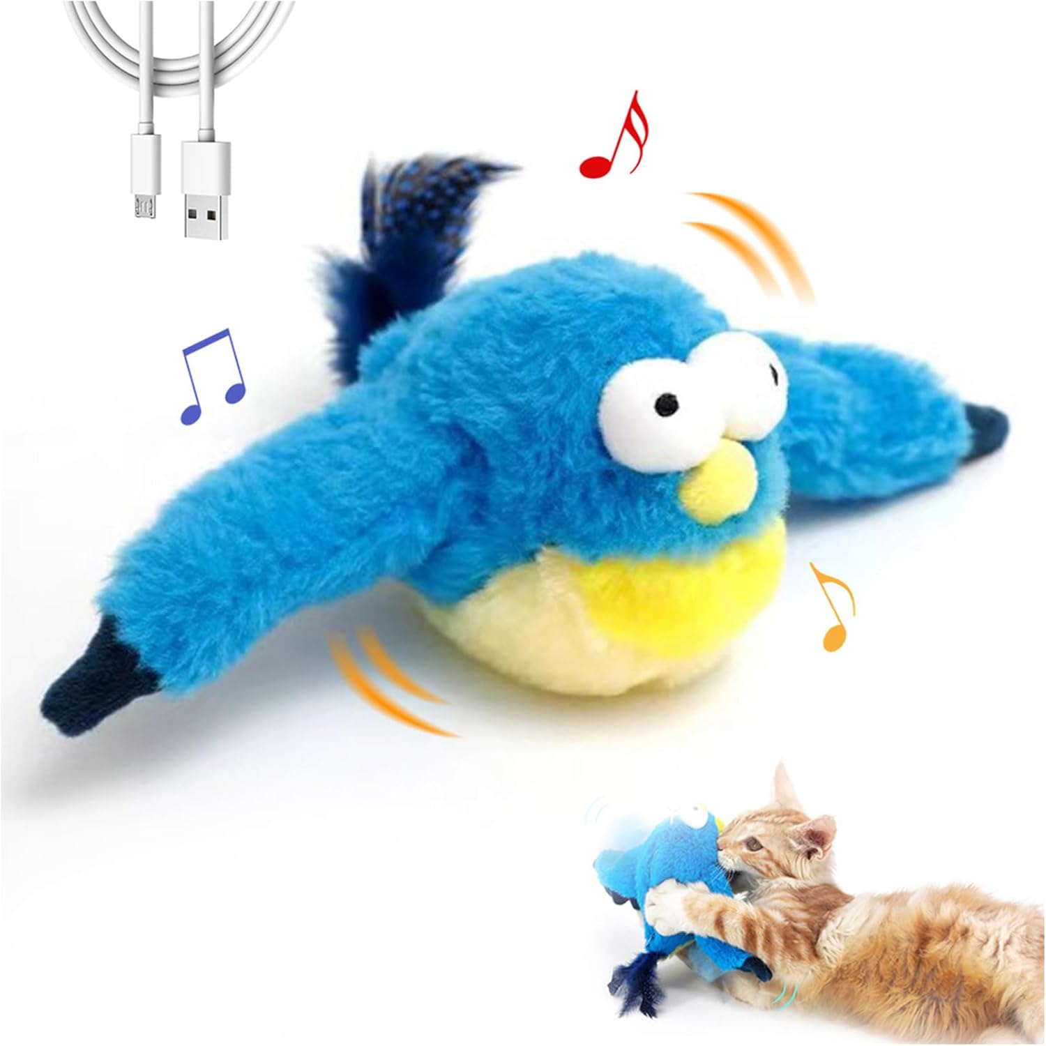 Interactive Flying Bird Cat Toy - Fun Hunt & Play