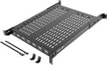 1U 4-Post Vented Server Rack Mount Shelf 27.6in Deep - Heavy Duty