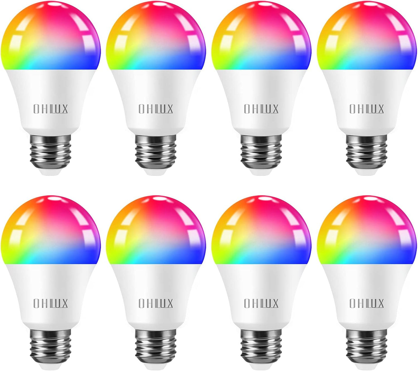 OHLUX Smart WiFi Light Bulbs with 16 Million Colors and Control