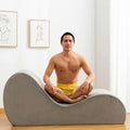 Yoga Chaise Lounge Yoga Chair for Stretching and Relaxation - Velvet