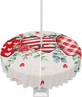 Waterproof Round Tablecloth - Love Heart Design