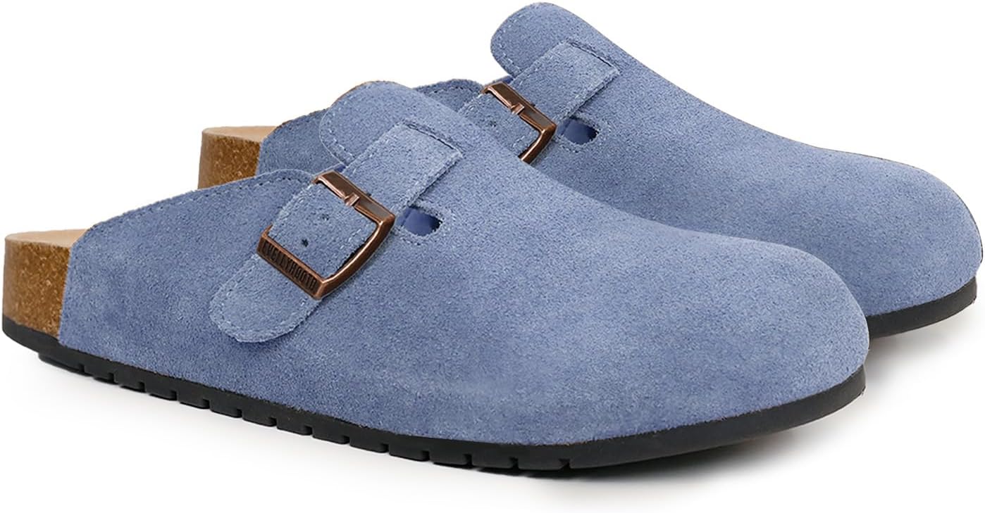 Comfortable Suede Clogs with Arch Support for All-Day Wear