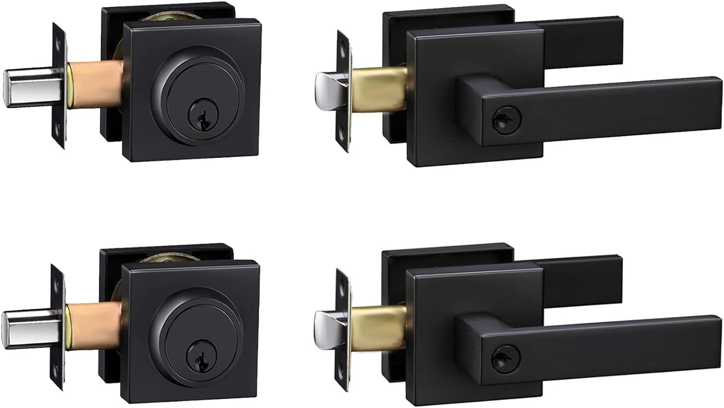 Heavy Duty Exterior Door Lock Set with Keyed Alike Convenience