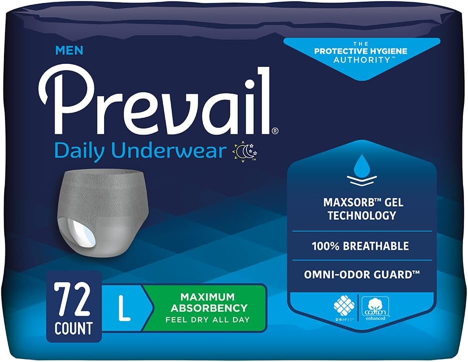 Prevail Proven Large Pull-Up Men's Incontinence Underwear 18 Count