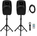 GOFLAME 1600W 2-Way Powered Speakers Portable PA System - Versatile DJ