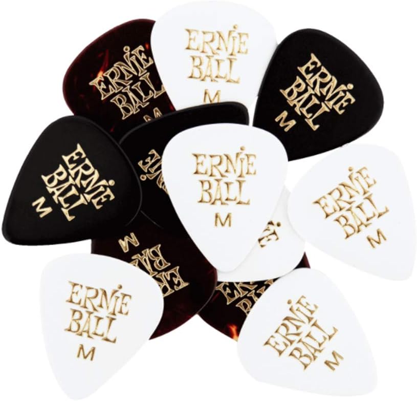 Ernie Ball 12-Pack Guitar Picks - Medium - Vibrant Colors