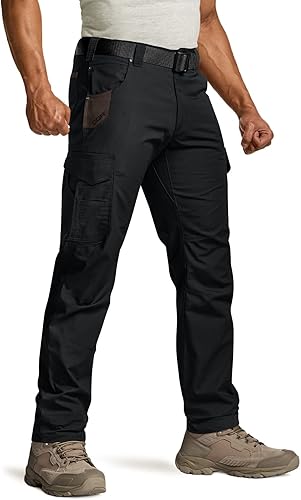 CQR Men's Ripstop Work Pants for Tactical Outdoor Utility Use