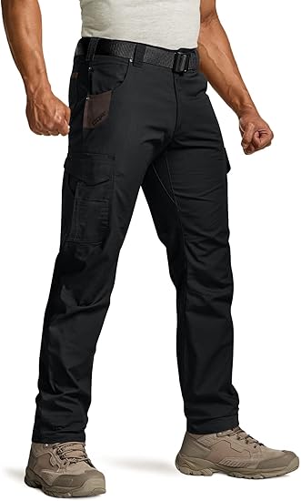CQR Men's Ripstop Work Pants for Tactical Outdoor Utility Use