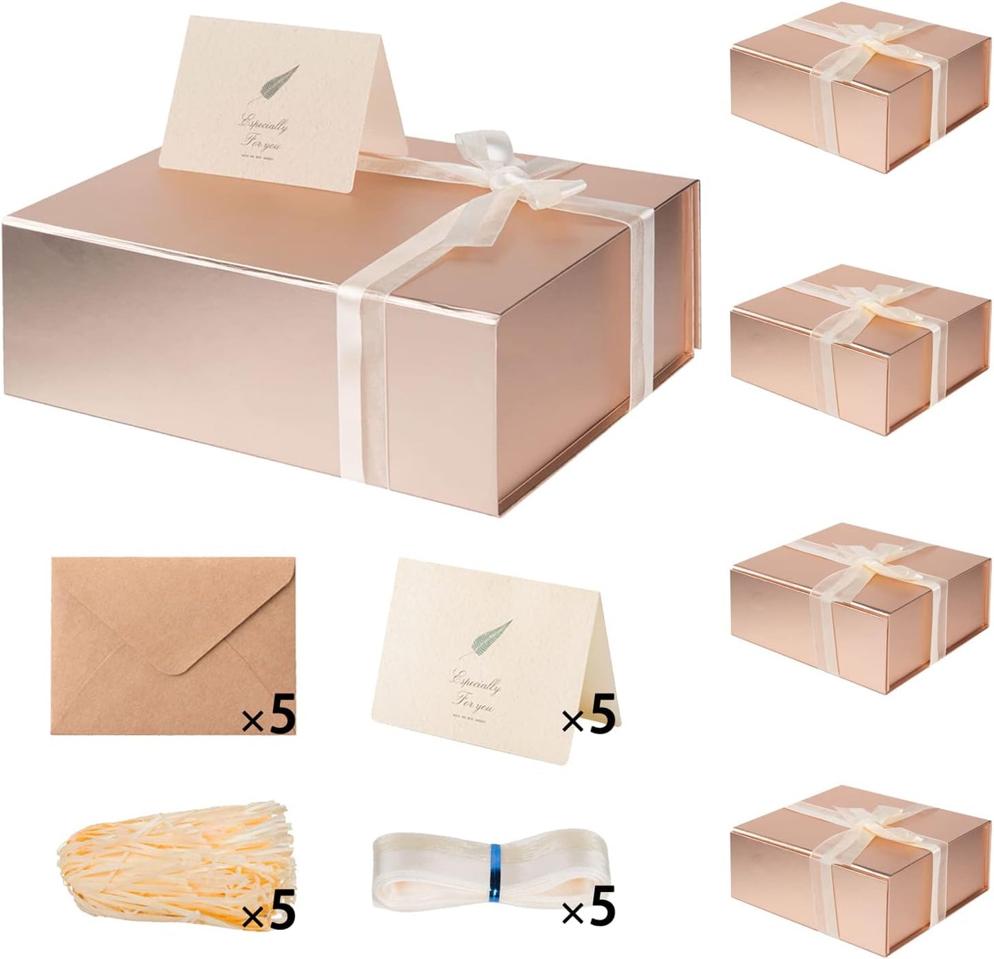 LIFELUM Large Gift Boxes with Magnetic Lids for All Occasions