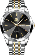 OLEVS Diamond Business Dress Watch for Men - Luxury Casual Style
