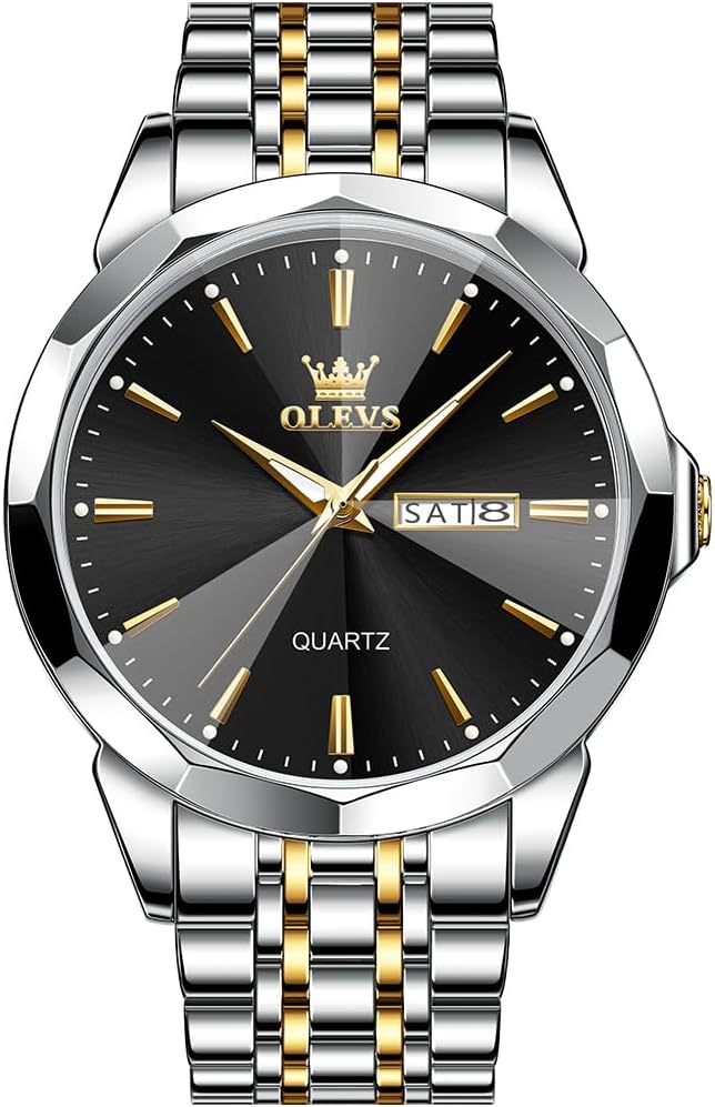 OLEVS Diamond Business Dress Watch for Men - Luxury Casual Style