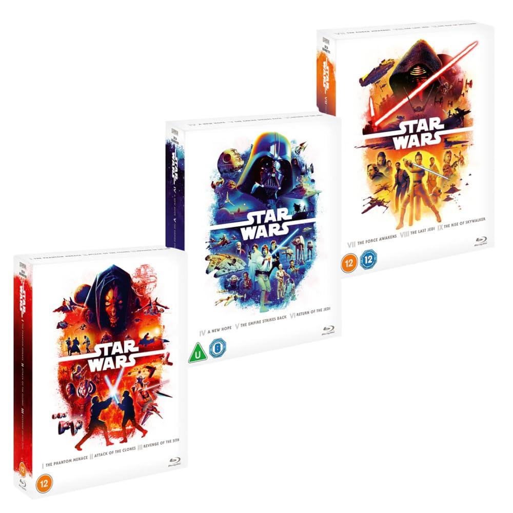 Star Wars Complete 9-Movie Saga Collection Blu-Ray for Fans
