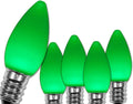 OptiCore C7 LED Christmas Light Bulbs - 25 Pack Green Smooth