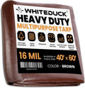 WHITEDUCK 40x60 ft Heavy Duty Poly Tarp - 16 Mil Brown