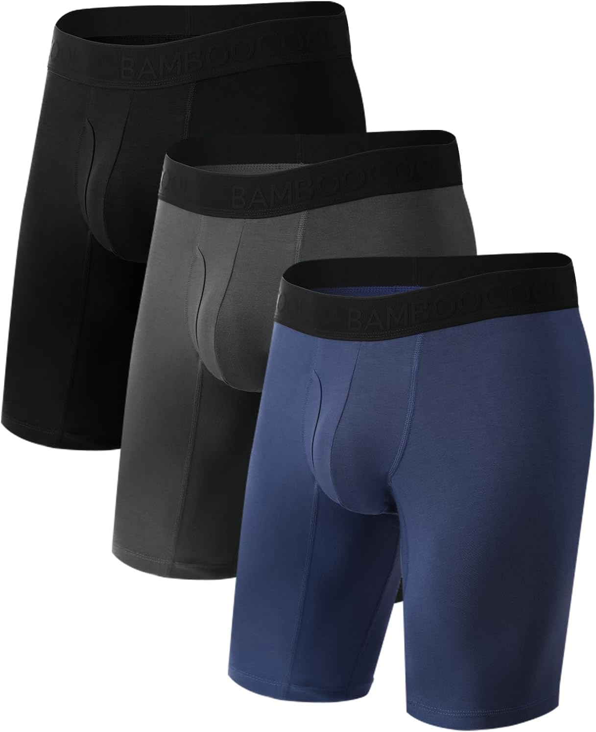 Bamboo Cool Men's Long Boxer Briefs for Ultimate Comfort