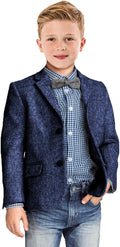Boys Herringbone Blazer Retro Sport Coat - Classic Tweed Jacket