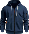 MANTORS Mens Fleece Jackets Contrast Hoodies Lightweight Sweatshirt