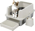 RIZZARI Stainless Steel Cat Litter Box for All Cats