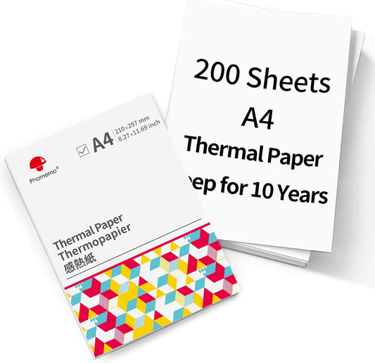 Phomemo A4 Thermal Paper: 200 Sheets for Advanced Thermal Printing
