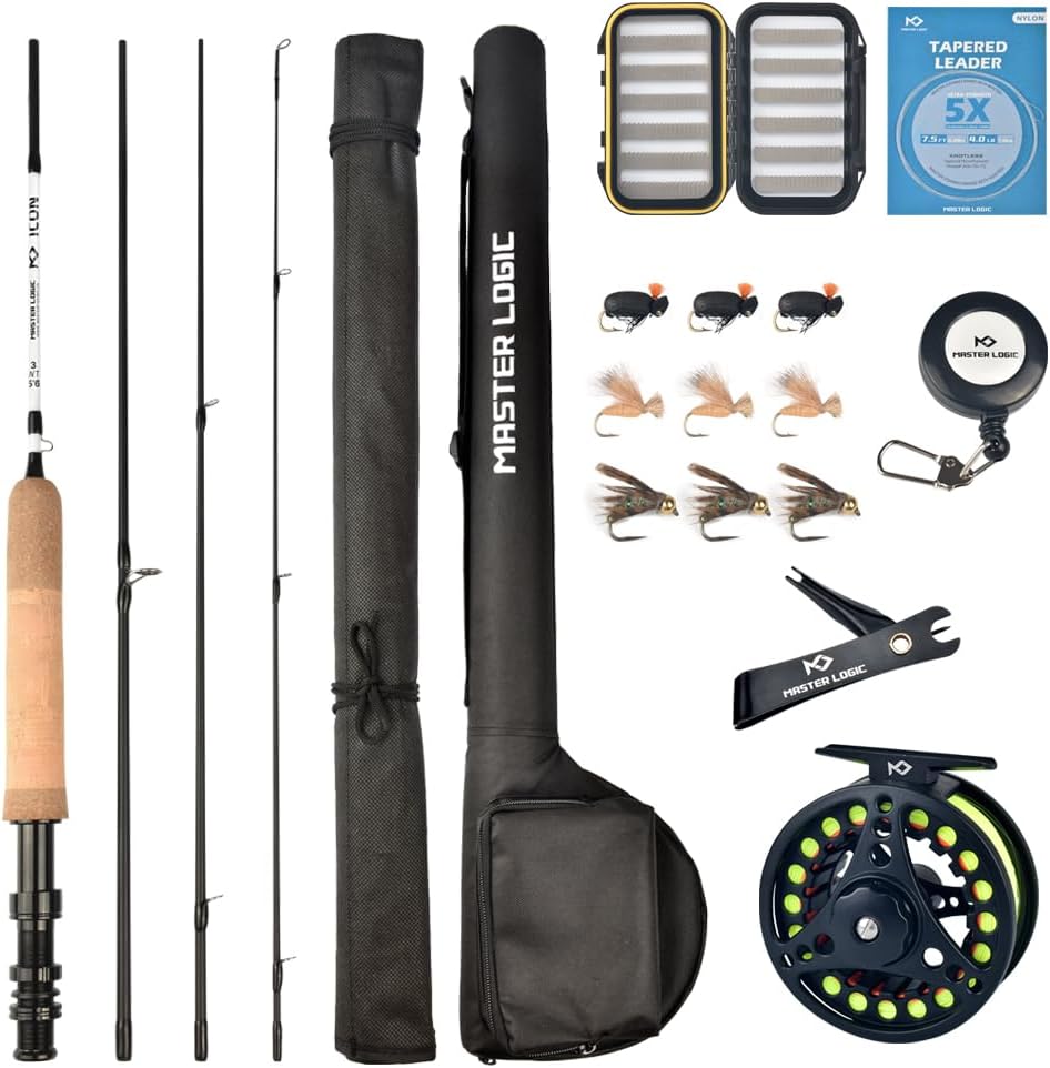 Fly Fishing Rod and Reel Combo Starter Kit for Beginners