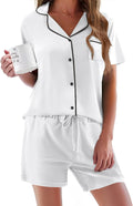 Ekouaer Pajamas Set for Women Short Sleeve PJs - Soft Rayon
