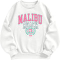 Cute Preppy Letter Graphic Sweatshirt for Teen Girls - Oversized Cozy