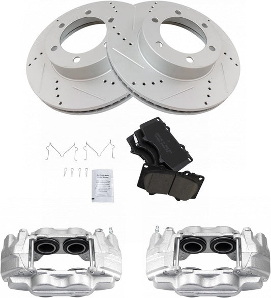 TRQ Front Performance Brake Pad & Rotor Kit for Toyota Sequoia