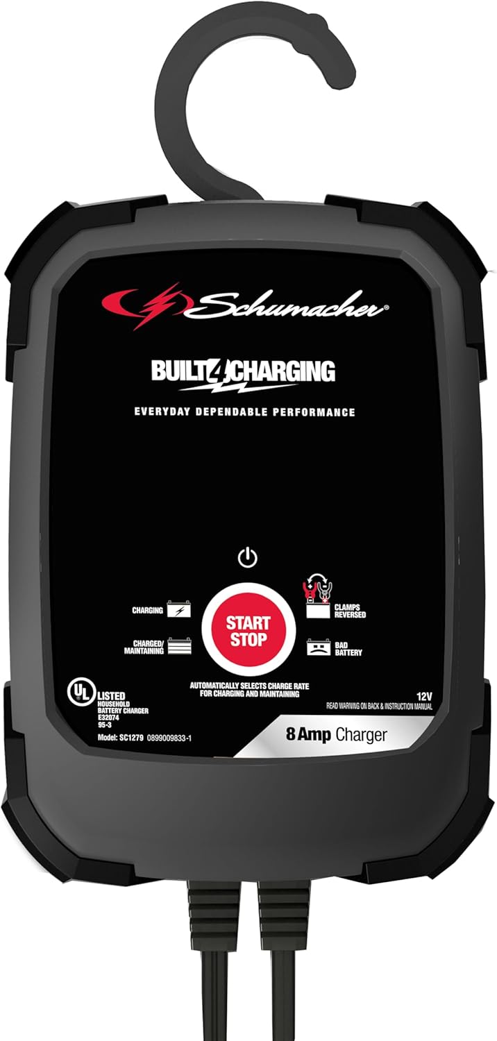 Schumacher SC1279 8A 12V Rapid Charger - Fast Charging Power!