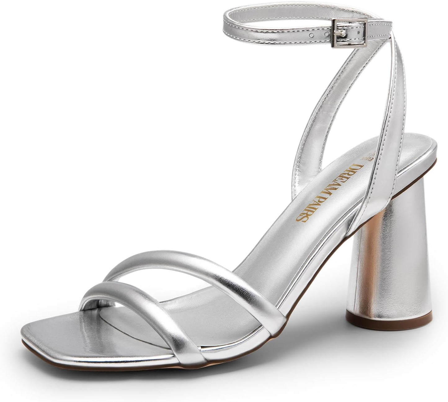 DREAM PAIRS Women's Strappy Round Heels for Elegant Occasions