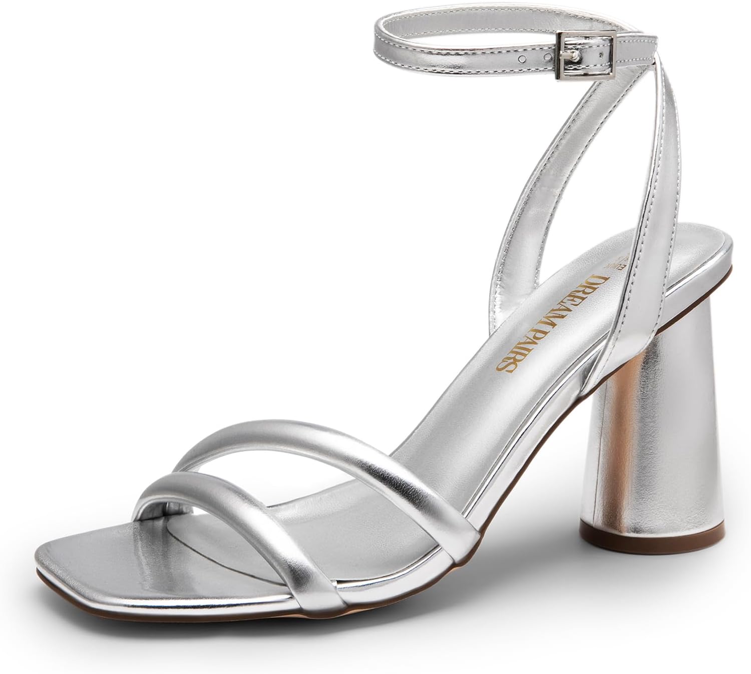 DREAM PAIRS Women's Strappy Round Heels for Elegant Occasions