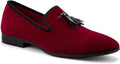 Mens Velvet Slip-On Loafers for Wedding Dress Shoes - Sleek Formal