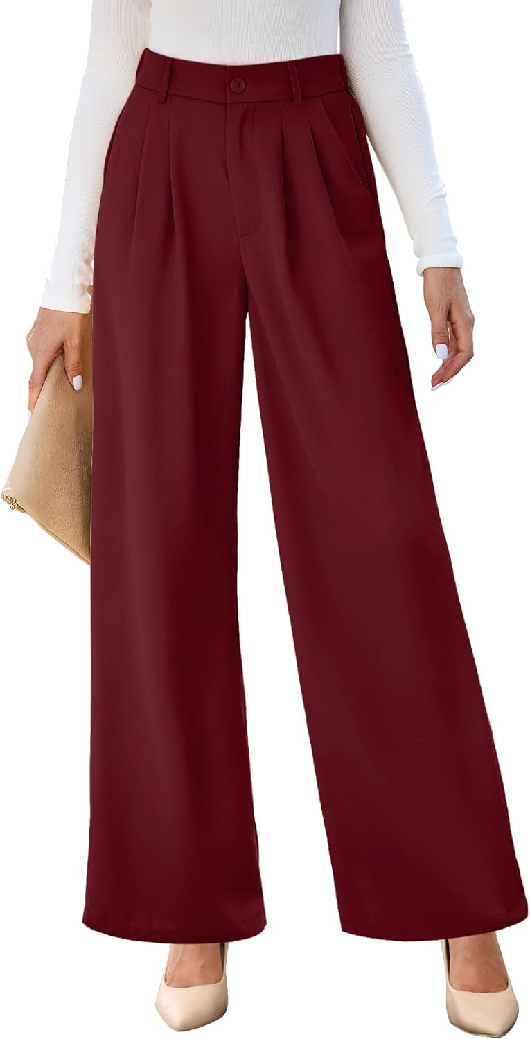 GRAPENT Wide Leg Pants for Women - Stylish High Waisted Trousers