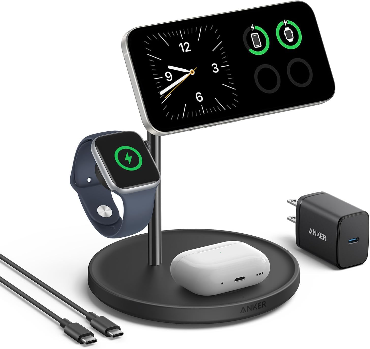 Anker MagSafe-Compatible 15W Wireless Charger Stand