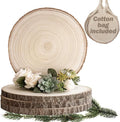 4Pcs 12-14in Natural Large Wood Slices for Centerpieces - Rustic DIY
