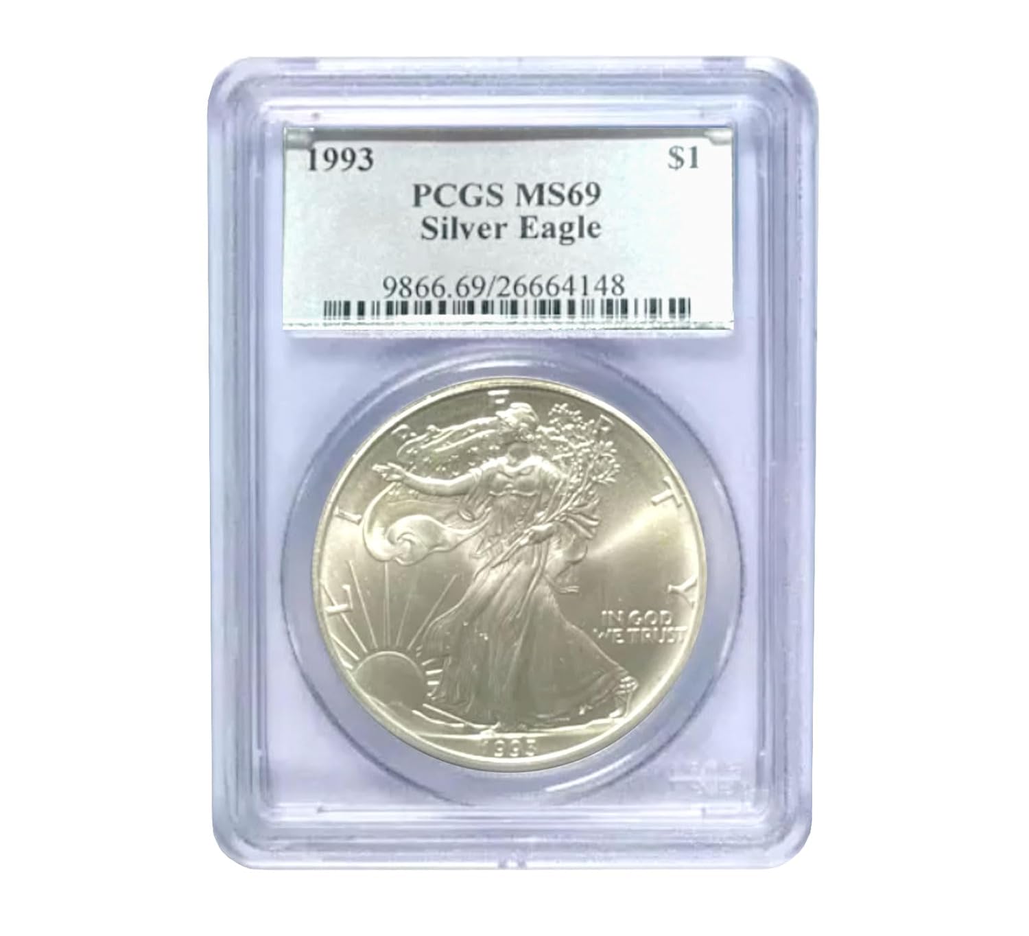 USA 1993 $1 American Silver Eagle Coin - MS69 PCGS Review