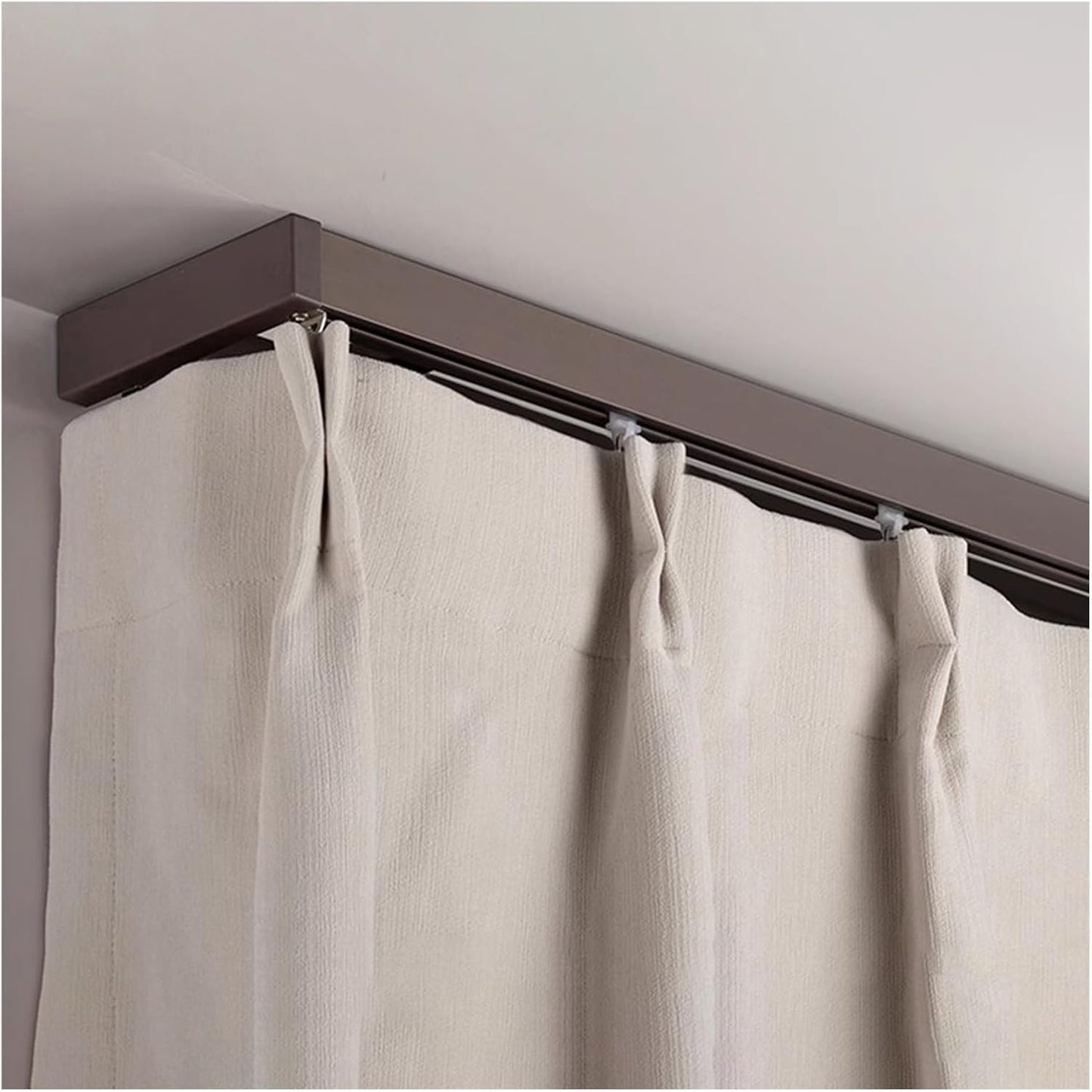 Light-Leakage-Proof 10.8ft Brown Curtain Track
