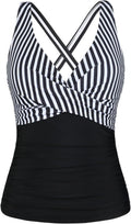 Hilor Women's Underwire Tankini Top Tummy Control (Style 7VS4)