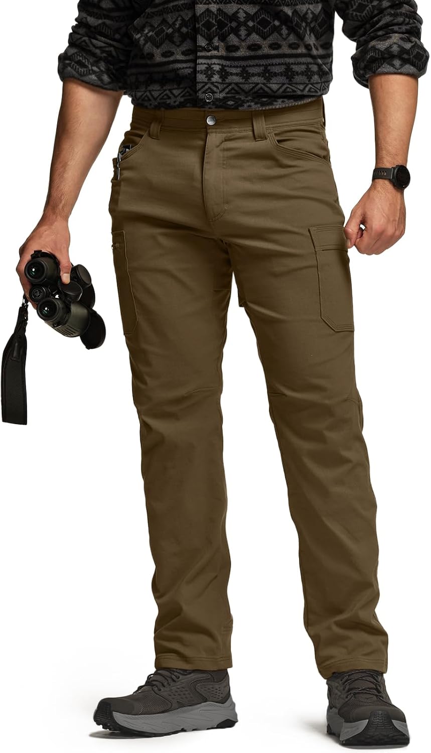 CQR Men's Active Flex Tactical Pants for All-Season Comfort