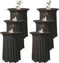 Black Spandex Table Skirt - Stylish Cocktail Cover