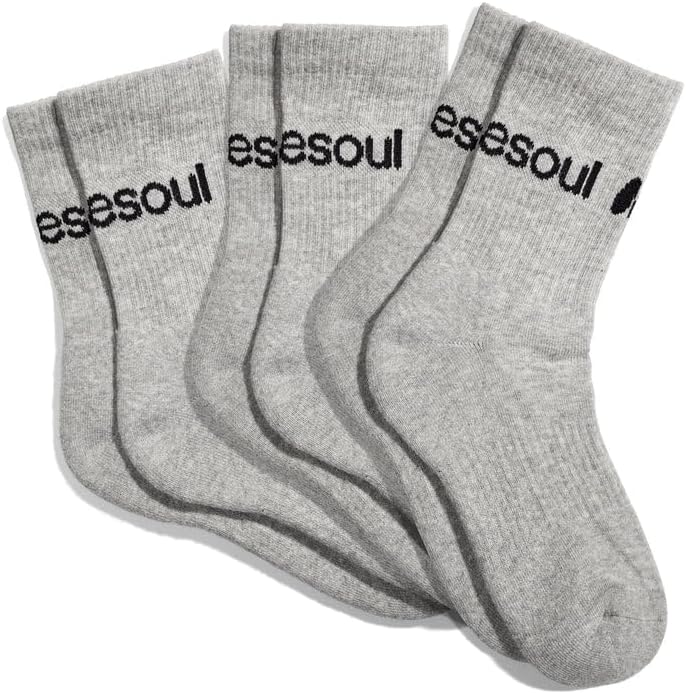 Doublesoul Men & Women 3 Pack Crew Socks for Ultimate Comfort