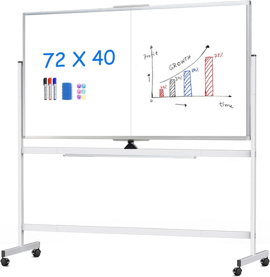 maxtek Rolling Whiteboard 72x40 for Office and School
