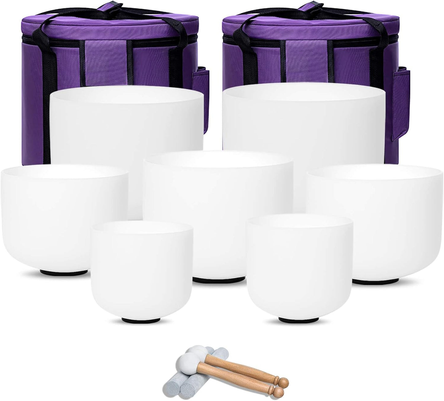432hz Crystal Singing Bowl Set of 7 for Meditation and Yoga